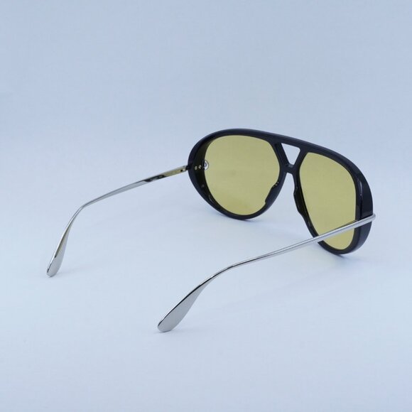 Bottega Veneta BV1274S 002 Sunglasses Black Aviator Frame, Mustard Lenses main image 10